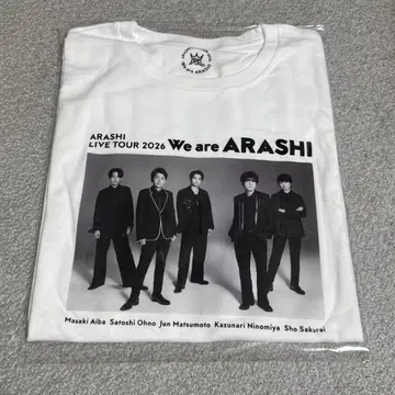 We are ARASHI LIVE TOUR 2026 티셔츠 아라시 새상품