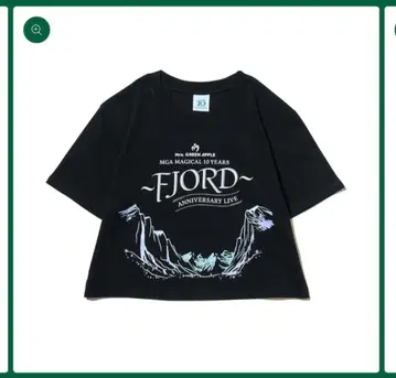 FJORD 로고 T셔츠 / 블랙 크롭