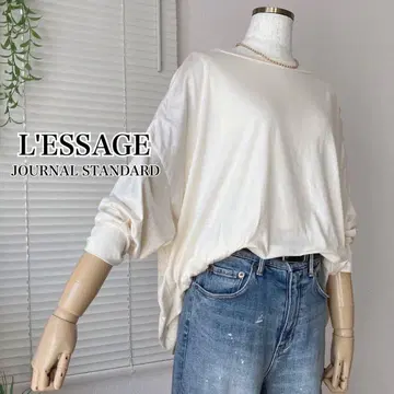 [ 2025SS ] L'ESSAGE 리오셀 돌먼 풀오버 화이트 롱T