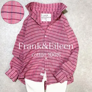 새상품급 프랭크앤일리 BALLY 스키퍼 셔츠 체크 핑크