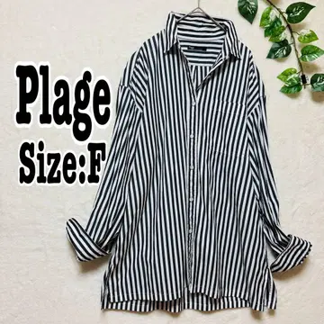 22AW Plage 플라주 스트라이프 오버 사이즈 셔츠 F