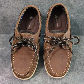 새상품급 Earth Shoes 브라운 로퍼 보트 슈즈 데크 슈즈