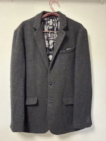 그레이 울 혼방 테일러드 자켓 XL