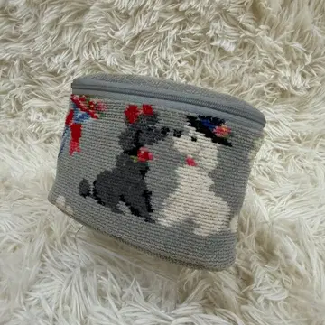 FEILER 페이러 푸들 강아지와 꽃 파우치 가젯 파우치