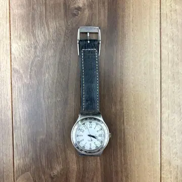 Swatch IRONY 남성용 가죽 벨트 손목시계