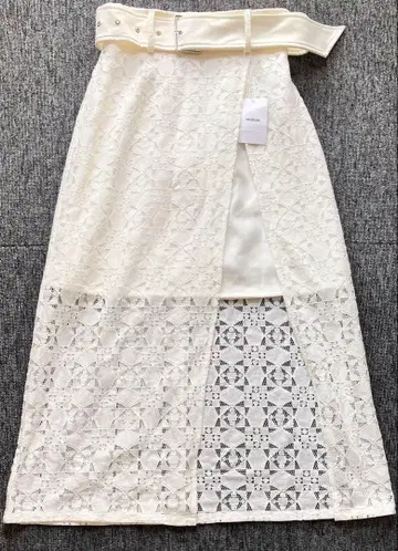 [MURUA] 지오메 레이스 랩스커트 사이즈 1 화이트