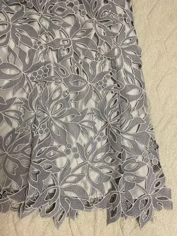 리랜드트루 라이트 블루 레이스 머메이드 스커트