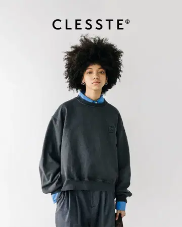 CLESSTE 'C'PIGMENT DYED CREW SWEATSHIRT