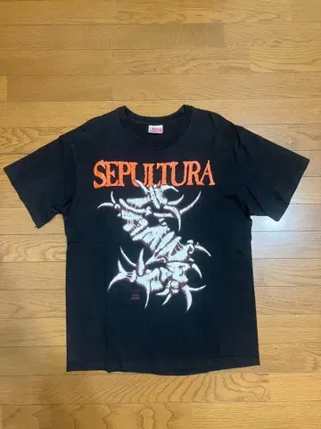 양면 90s sepultura 티셔츠 밴드 데스메탈