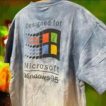 1995년 공식 Windows95 Microsoft 티셔츠 후염