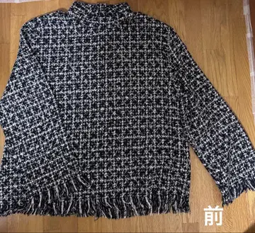 [ 중고 ] ZARA 하운드투스 패턴 터틀넥 니트 L 사이즈