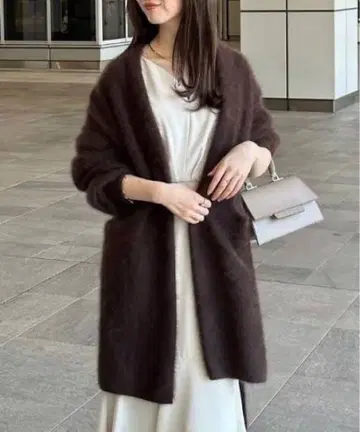 2604014 anuans 라쿤 숄카라 가디건 브라운