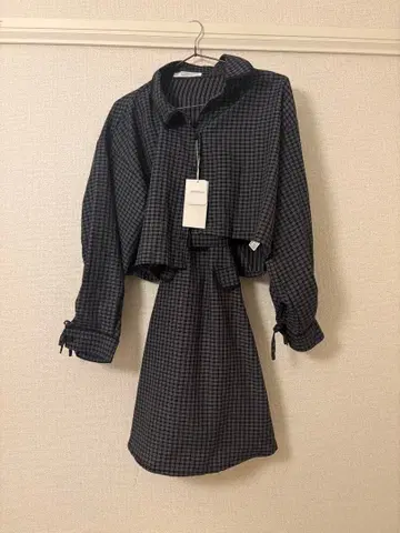 올리브 데 올리브 체크 원피스