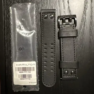 해밀턴 HAMILTON 가죽 벨트 22mm 올 블랙 카키