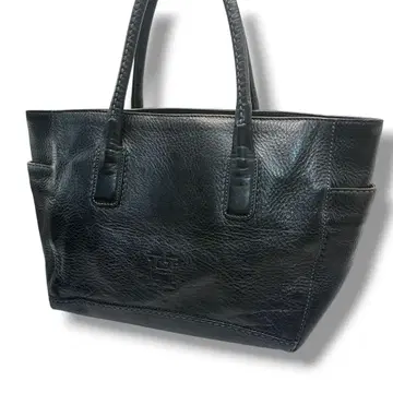 HIROFU 히로프 Duo 토트백 로고 각인 A4 수납 가능 가죽 네이비