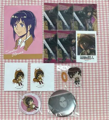 진격의 거인 클리어 카드 캔뱃지 아크릴 스탠드 사샤