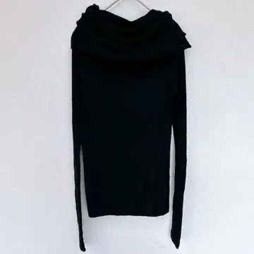 ZARA 오프숄더 리브 니트 롱 슬리브 원피스 블랙 S