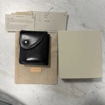 Hender Scheme 이단 접이식 지갑 블랙 수납 봉투 포함