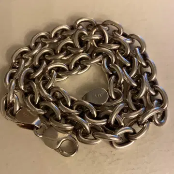 실버 925 초와이드 9mm 폭 와이드 아즈키 체인 목걸이 50cm