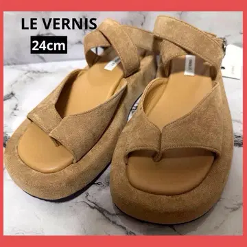 [미사용] LE VERNIS 루벨니 와이드 벨트 샌들 베이지 24cm