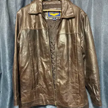 AIRBORNE LEATHERS 브라운 가죽 자켓 L