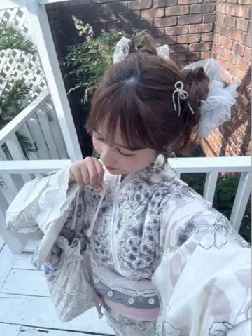 [새상품] 그레일 GRL 수국 유카타 세트 [tu1008]