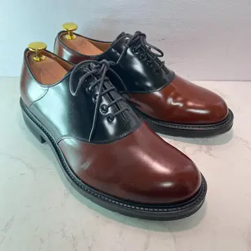 미사용급 REGAL W16A 바이컬러 안장 신발 24.5 가죽 신발