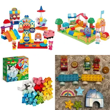 호빵맨 블록 데굴데굴 빵 공장 & 놀이공원 / 레고 듀플로 세트