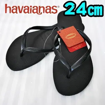 [ 새상품 ] 하와이아나스 비치 샌들 24cm 25cm 블랙 2 블랙