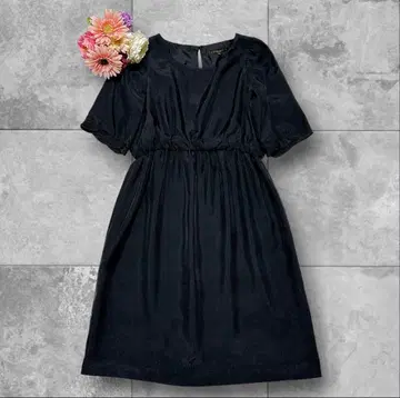 LAPIS LUCE BEAMS 반팔 원피스 블랙 38 M 큐프라