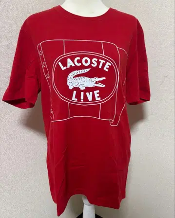 [레어] 라코스테 라이브 LACOSTE L!VE 빅 로고 티셔츠 레드