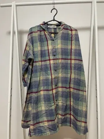 latelier du savon 체크 무늬 셔츠 원피스