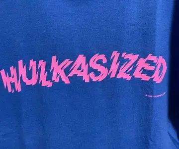 빈티지 헐크 호건 T셔츠 프로레슬링 블루 하츠