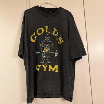 LYFT GOLD'S GYM 빈티지 로고 T셔츠 M 사이즈 블랙