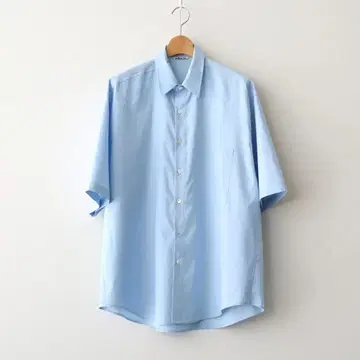 WASHED FINX TWILL BIG HALF SLEEVED SHIRT