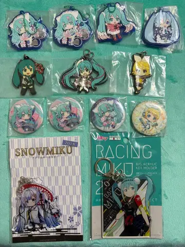 하츠네 미쿠 카가미네 린 키링 캔뱃지