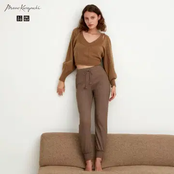 UNIQLO 유니클로 마메쿠로구치 와플 팬츠 M brown