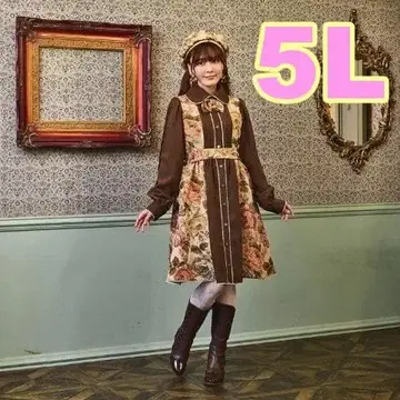 쿠루미 시마무라 노엘 드 메모와르 원피스 브라운 5L 클래식 로리타