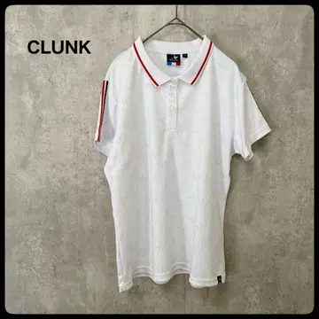 # CLUNK 크랭크 화이트 피케 셔츠 상의 골프