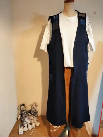 빈티지 원단 리메이크 롱베스트