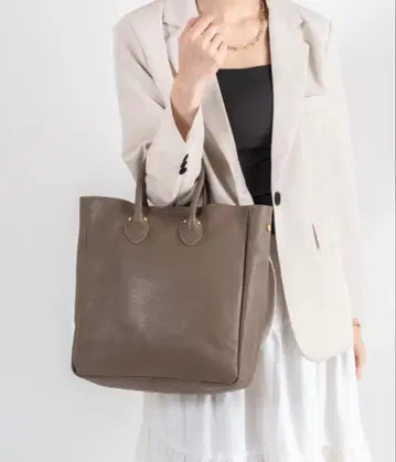 마르코 비앙키니 가죽 토트백 천연 가죽 브라운