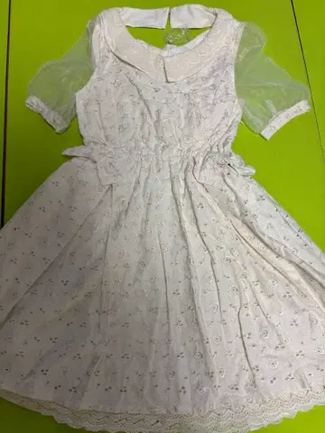 LIZ LISA 레이스 오간자 반팔 원피스 헤이세이 공주 갸루