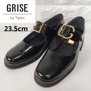 LE TALON GRISE 통굽 GR 벨트 메리제인 에나멜 23.5