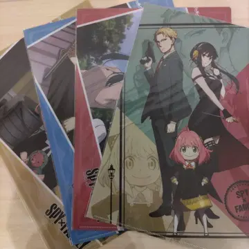 스파이 패밀리 클리어 파일 스티커 4종 세트 A4 사이즈