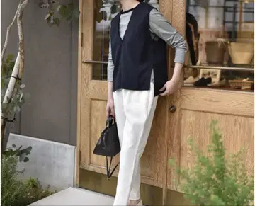 ourhome 프린지 베스트 (네이비)