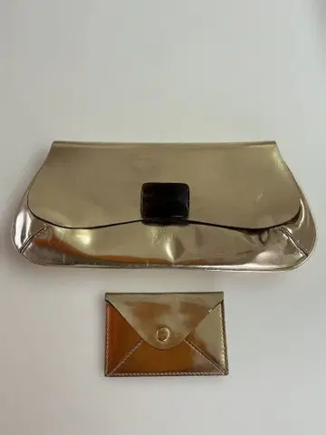 안야 힌드마치 클러치백 카드 케이스 명함지갑 골드