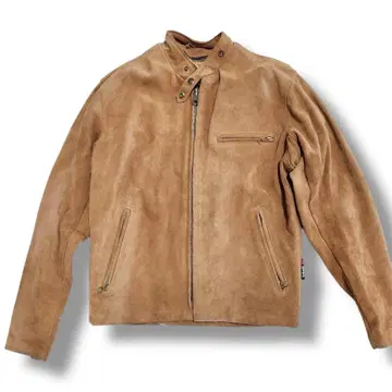 샷 가죽 자켓 사이즈 38 천연 가죽 뉴욕제 브라운 갈색