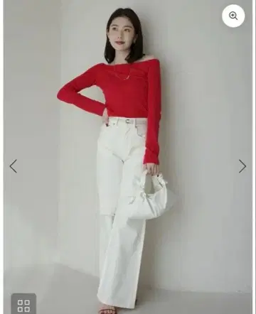 anuans 데미지 와이드 데님 사이즈 2 white