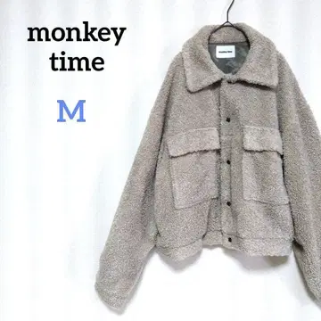 몽키타임 보아 크롭 트래커 자켓 플리스 자켓 푸들