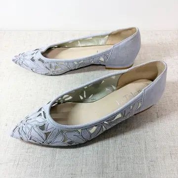 Le Talon 루탈론 플랫 펌프스 스웨이드 꽃무늬 스틸레토